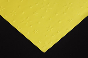 色上質紙 黄 エンボス・星