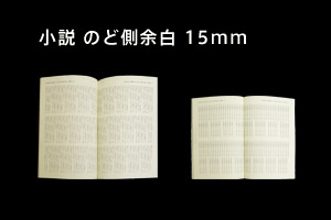 小説を開いているところ